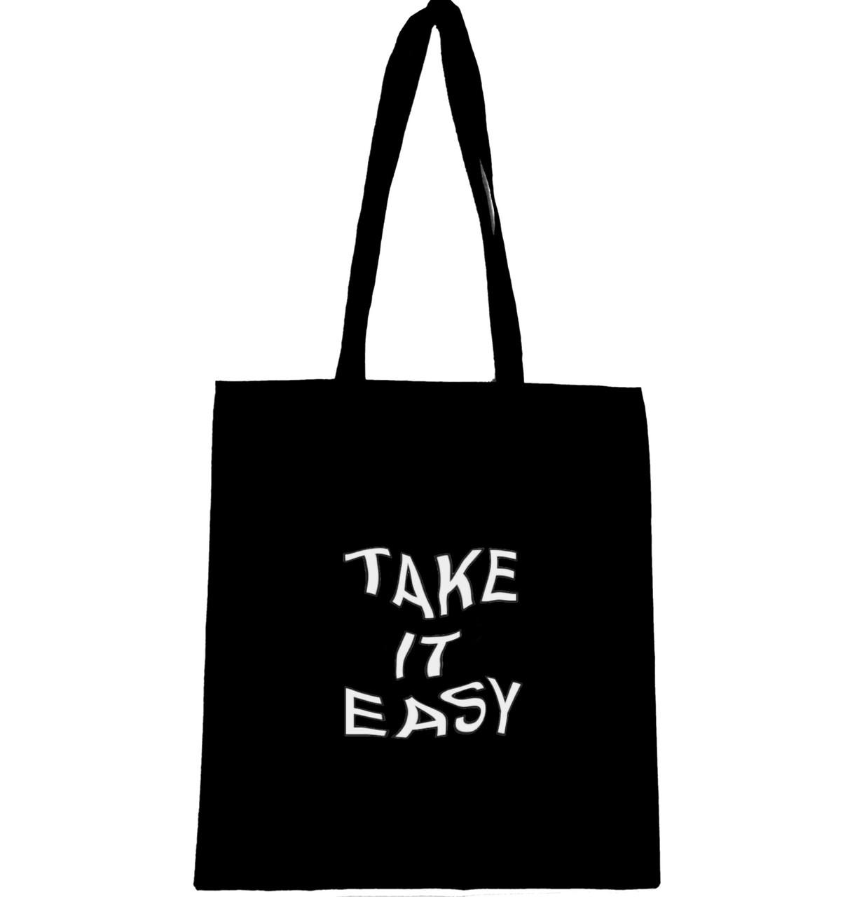 Эко-сумка с принтом "Take it easy" (959) Эко-сумка с принтом "Take it easy" (959)