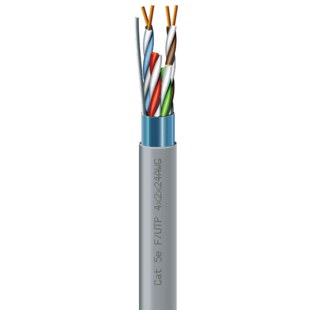 Кабель витая пара ЗЗКМ FTP Cat.5e F/UTP 305 м Grey (7091000)