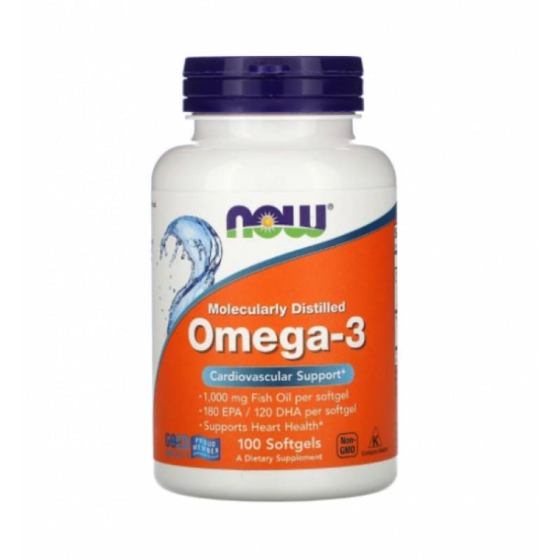 Жирні кислоти Now Foods Omega-3 100 гелевих капс. (NOW-01650)