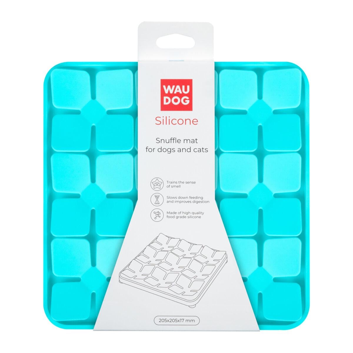 Коврик для поиска корма WAUDOG Silicone 205х205х17 мм Голубой