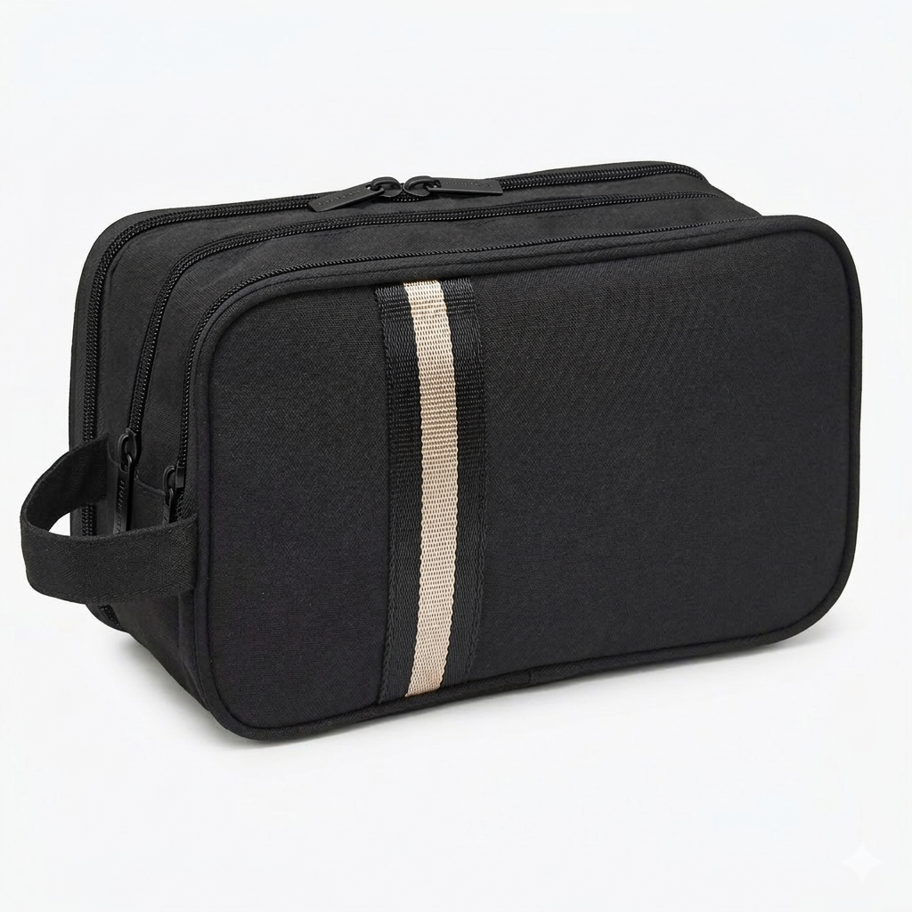 Несесер мужской дорожный для средств гигиены и косметики Черный (IBH066B)
