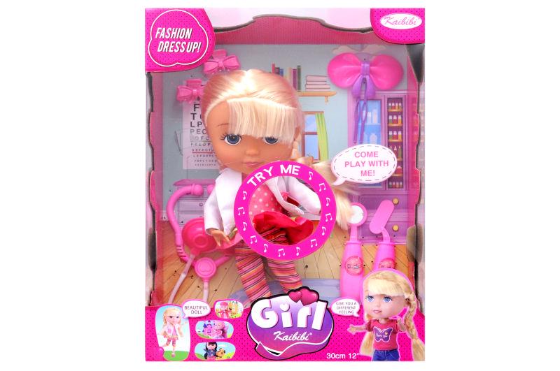Кукла интерактивная Каibibi Fashion dress up с лекарственными аксессуарами 27x35,5x11,5 см Розовый (BLD111-4)