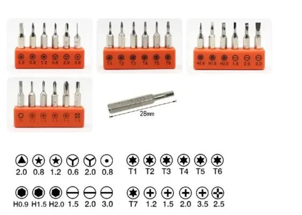 Набор отверток Screwdriver set 28в1 прецизионные с трещоткой в кейсе (192) - фото 5