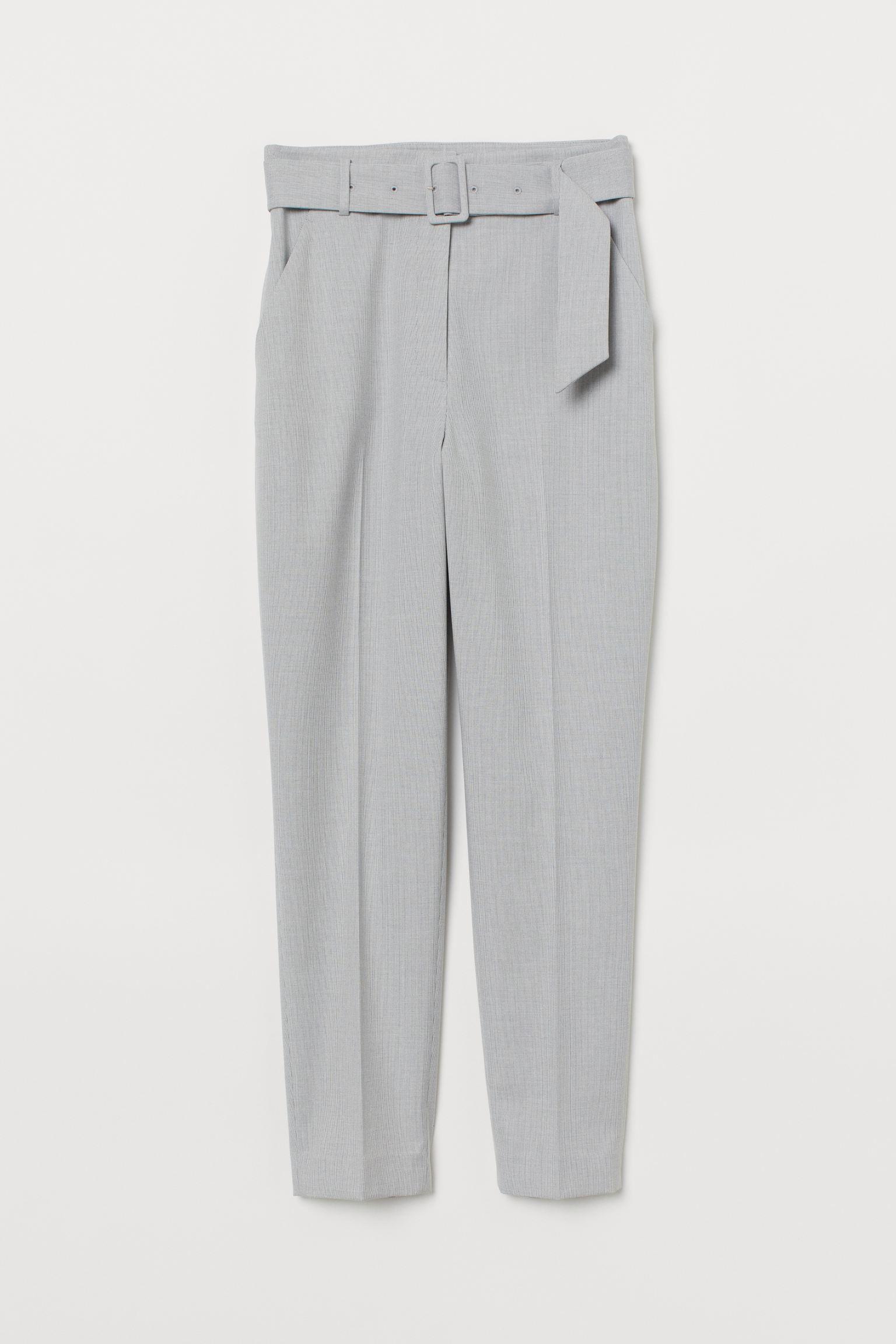 Брюки H&M Меланж р. 40 Светло-серый (6047081850)