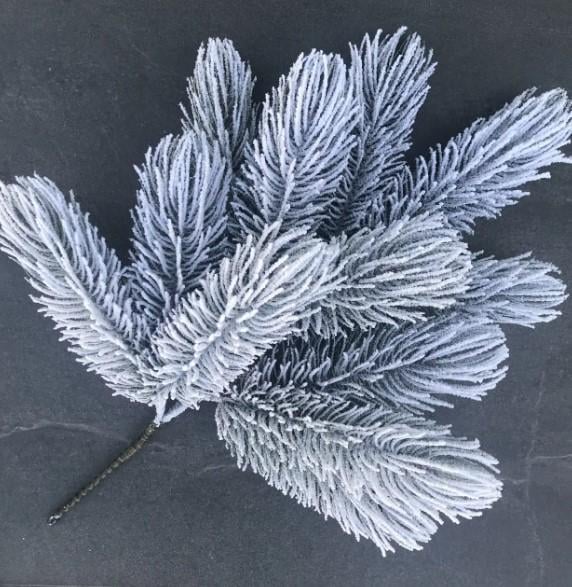 Гілочка новорічна засніжена лита 60 см (804/60/GS) - фото 2 Гілочка новорічна засніжена лита 60 см (804/60/GS) - фото 2