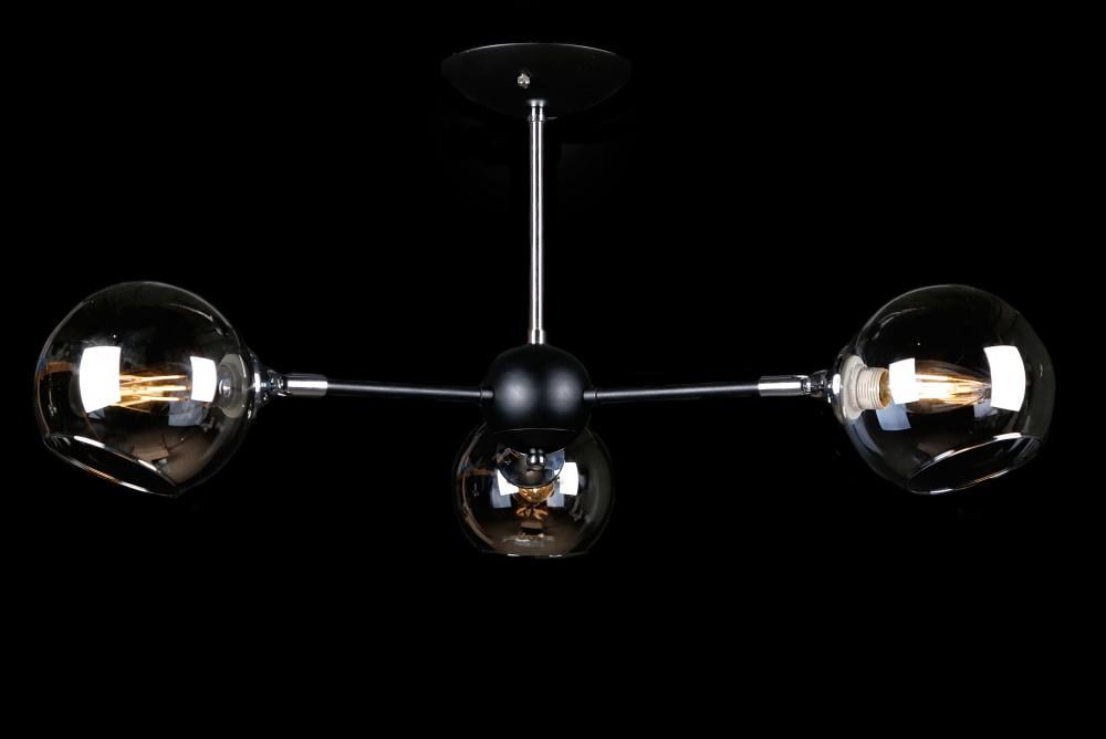 Люстра с плафонами Ray L3470/3 BK+CH (IR006222)