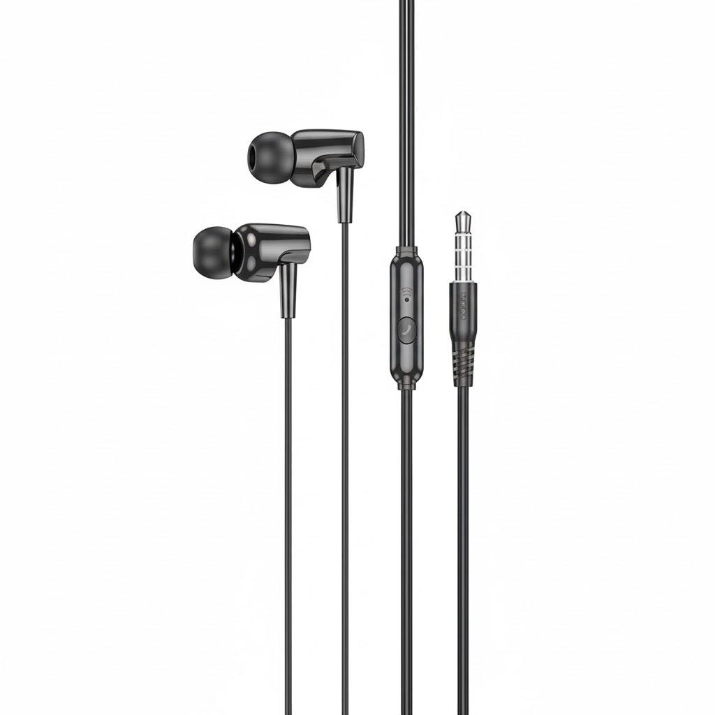 Навушники дротові Hoco M112 з мікрофоном Hi-Fi звук 1,2 м внутрішньоканальні Чорний (32157421)