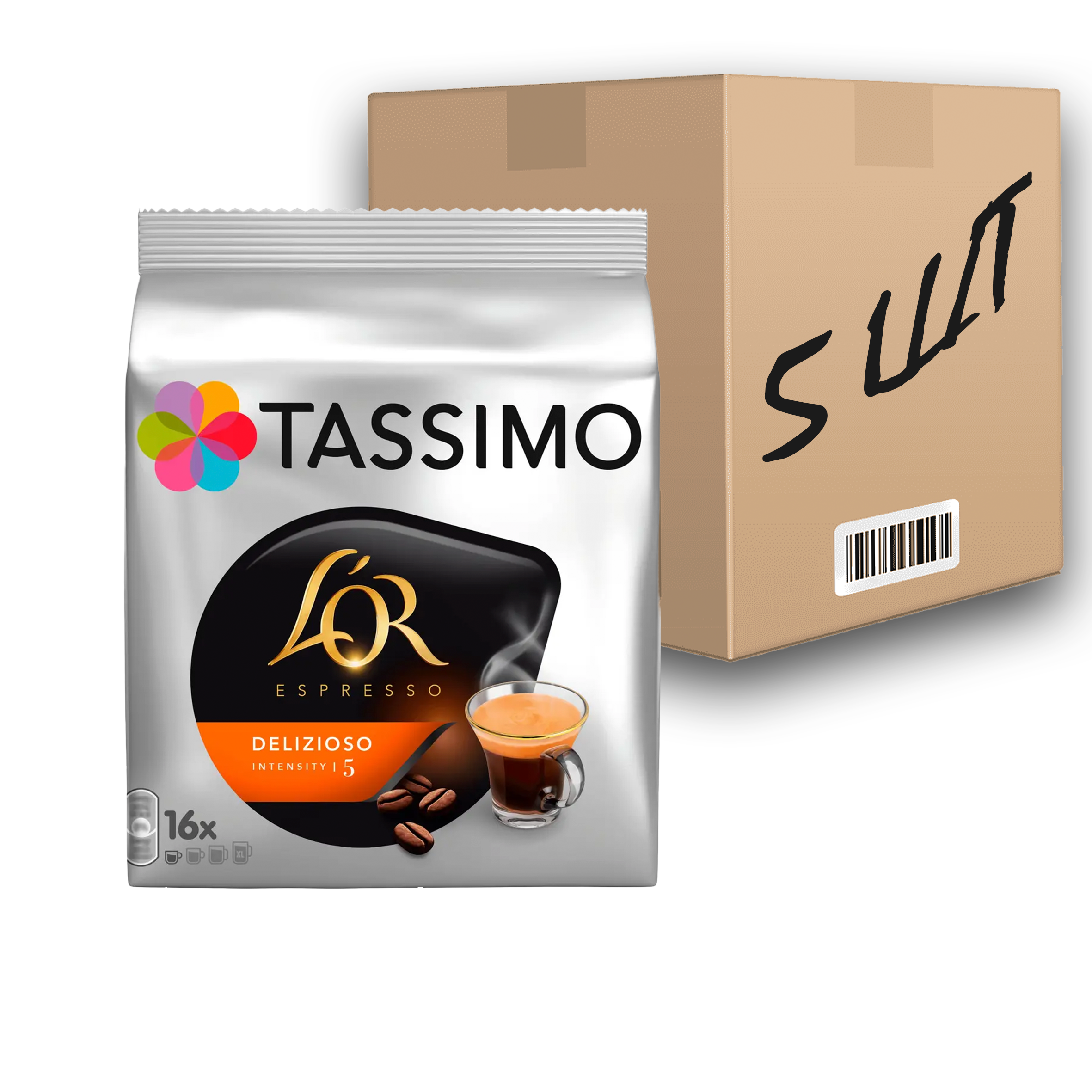 Кофе в капсулах L`OR Tassimo delizioso 16 шт. 5 уп. (optAr200014)