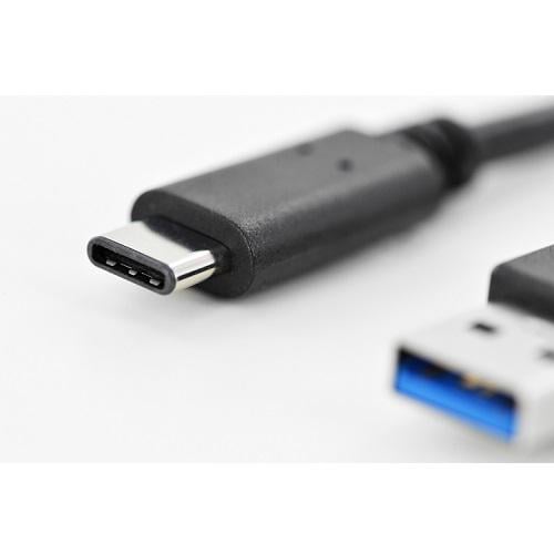 Кабель Assmann USB 3.0 AM/Type-C 1 м Черный (AK-300136-010-S) - фото 3