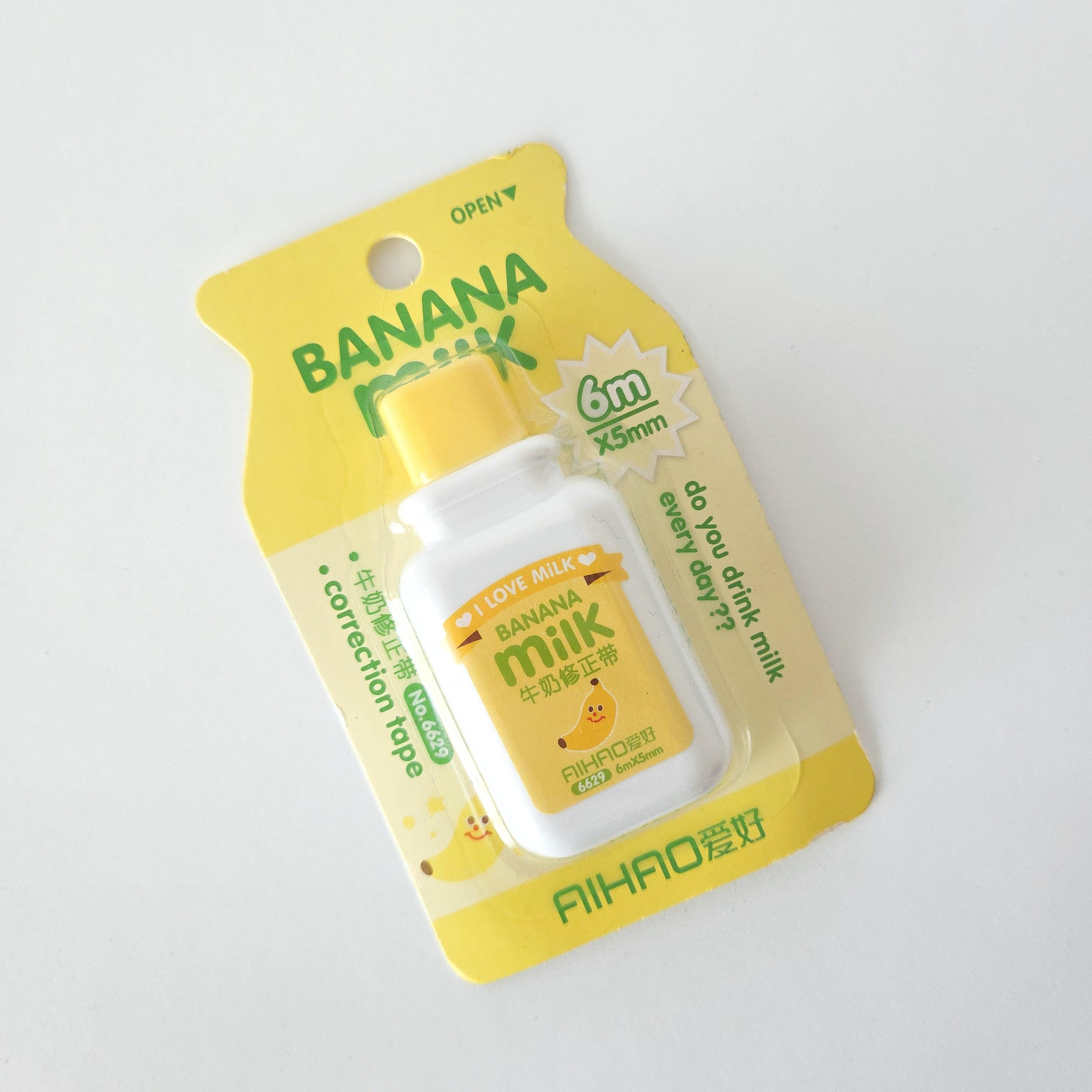 Корректор ленточный в форме баночки молока AIHAO 6 м х 5 мм Banana Milk (421)