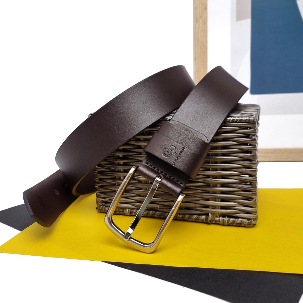 Ремінь шкіряний чоловічий GP Коричневий (К413012300)