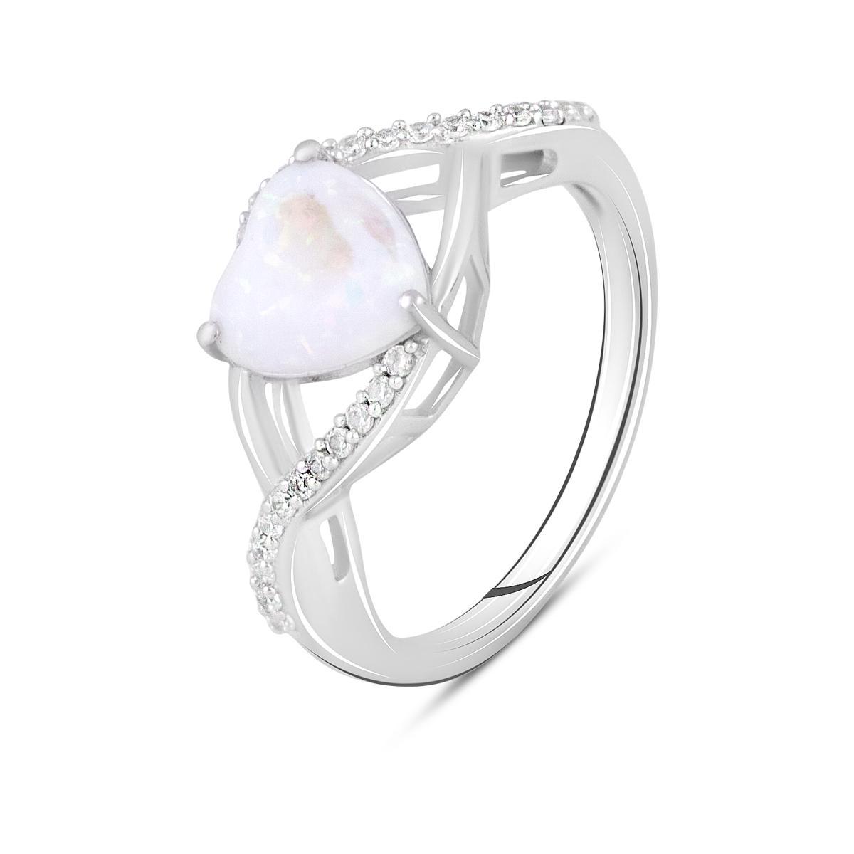 Кольцо серебряное с опалом 1,063 ct 2,62 г р. 17,5 (2113706)
