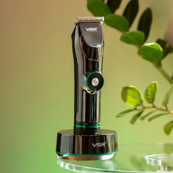 Машинка для стрижки VGR V-256 аккумуляторная с насадками Черный (29952146) - фото 10