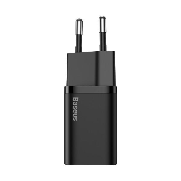 Сетевое зарядное устройство Baseus Super Si Quick Charger Type-C + кабель Type-C to Type-C 25 Вт 3A быстрая зарядка 1 м Черный - фото 3