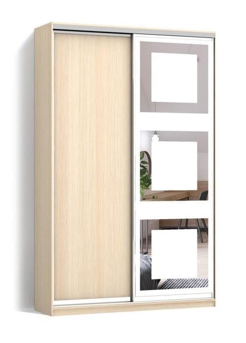 Шафа-купе Luхe 2 двері ДСП/Піскоструй малюнок 66 CLS-III 1500х2200х450 мм Дуб молочний (25829)