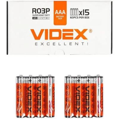 Батарейка Videx Super Heavy Duty Shrink AAA 60 шт./уп.