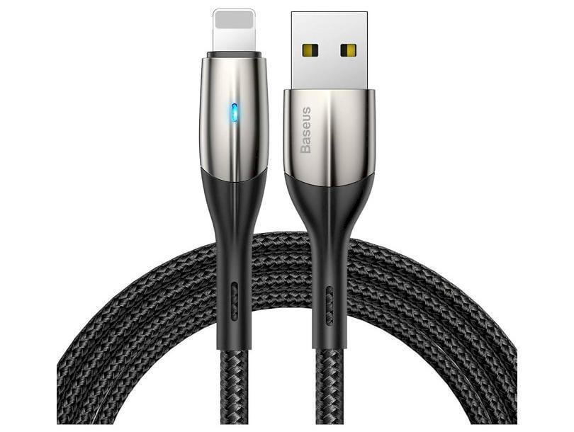 Кабель Baseus CALSP-B01 Horizontal An Indicator Lamp Cable USB to Lightning 2,4 A 1 м Black