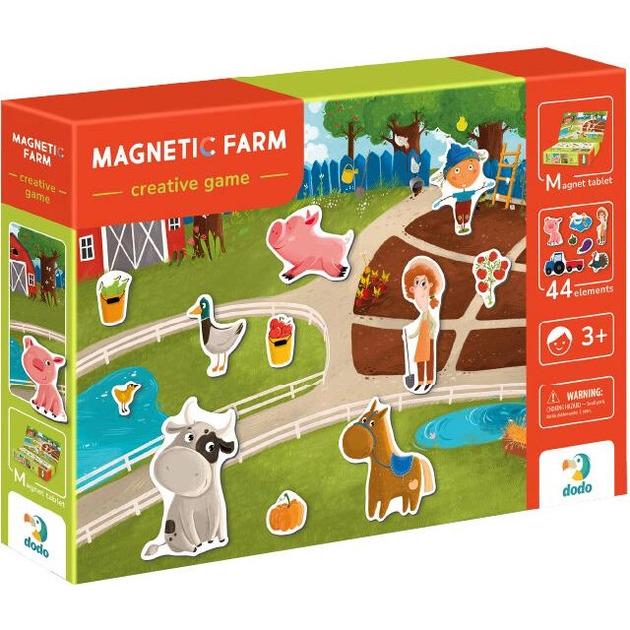 Гра на магнітах DoDo Ферма з магнітним полем-дошкою 44 ел. (200206)