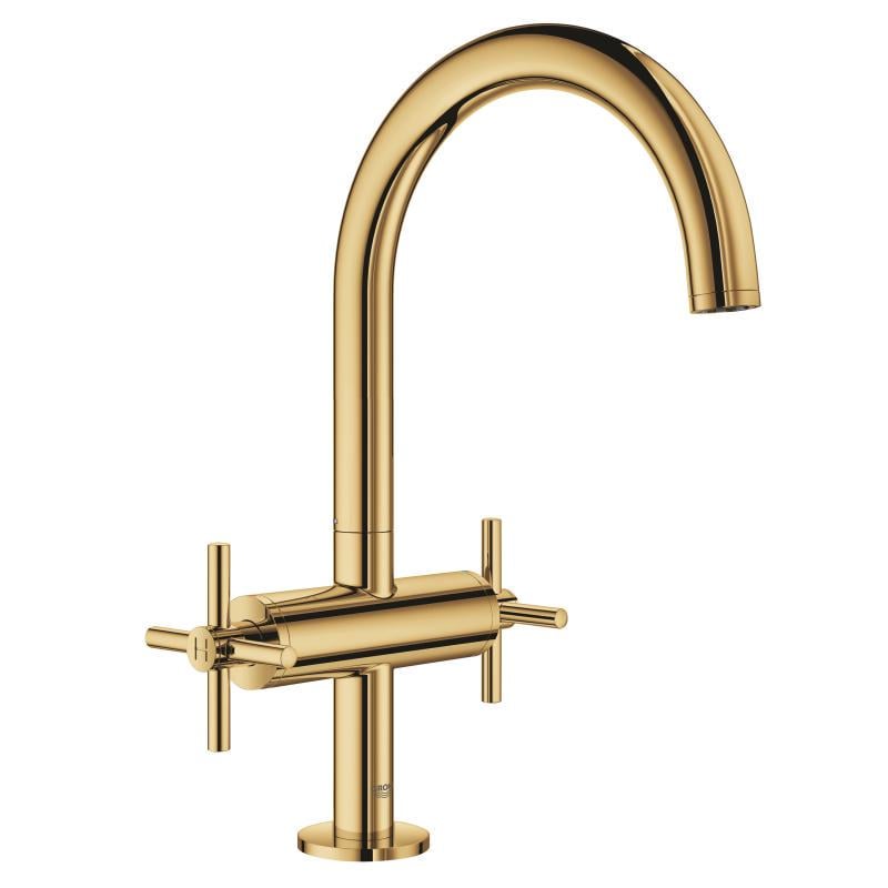 Смеситель для умывальника Grohe Atrio 21019Gl3 высокий двухвентильный Золотой (124247)