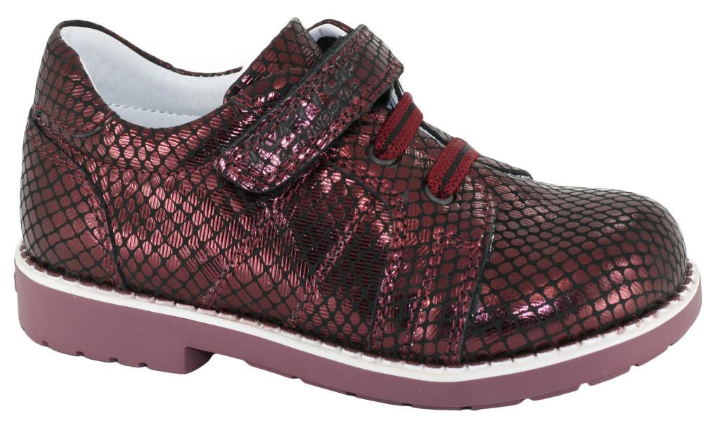 Туфли закрытые Topitop для девочек 066 лак р. 21 Темно-бордовый