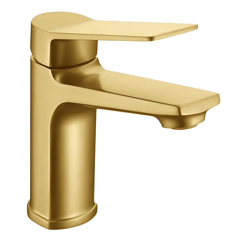 Смеситель для умывальника MIXXUS Wilson 001 Brushed Gold (MI7128) - фото 1 Смеситель для умывальника MIXXUS Wilson 001 Brushed Gold (MI7128) - фото 1