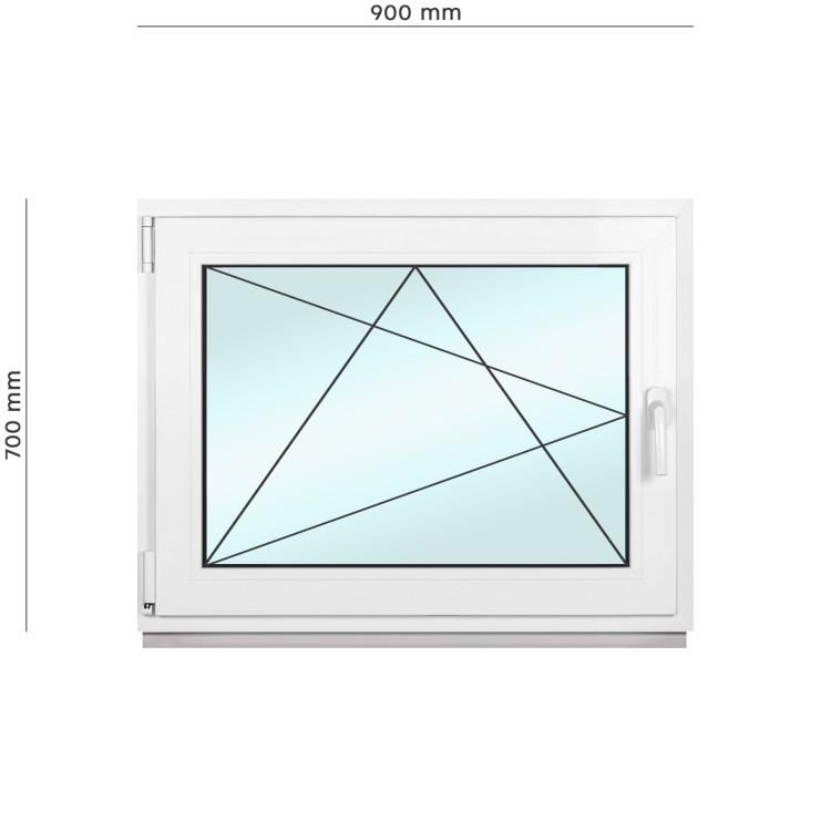 Вікно металопластикове Framex поворотно-відкидне з лівим відкриттям 900х700 мм Білий - фото 2