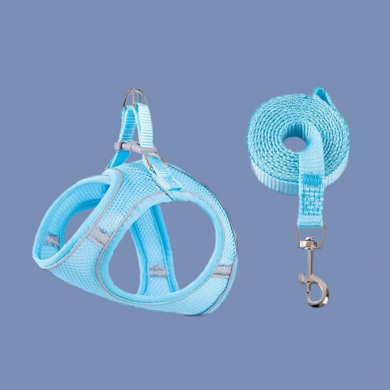 Шлейка-поводок для собак Runner светоотражающий XXS Голубой (2296454337) - фото 3 Шлейка-поводок для собак Runner светоотражающий XXS Голубой (2296454337) - фото 3