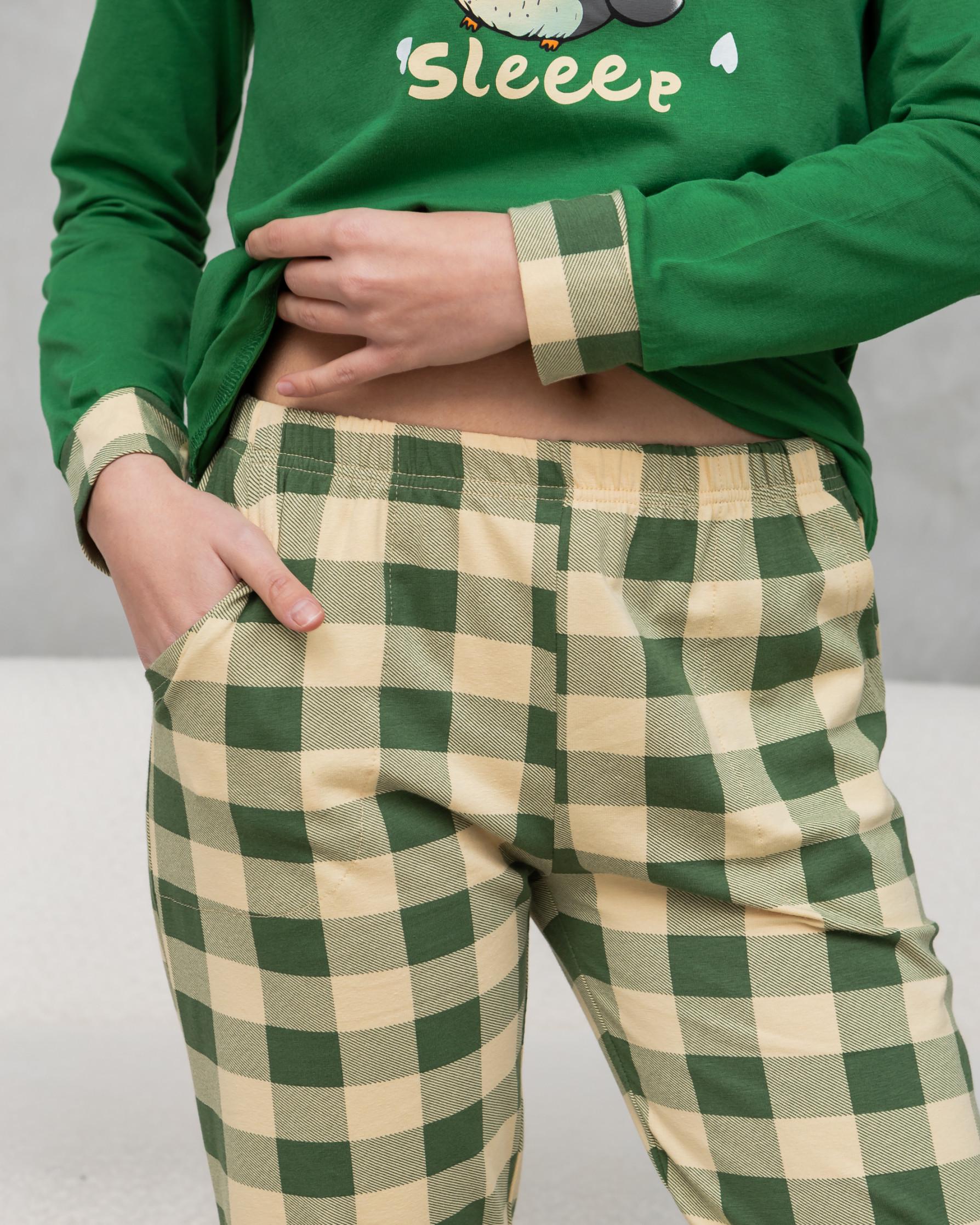 Пижама женская Nicoletta Пингвины хлопковая 96780k S Зеленый (96780) - фото 4