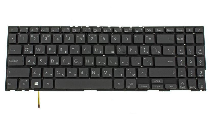 Клавиатура для ноутбука Asus UX563 series rus без фрейма/подсветка клавиш Black (168152)
