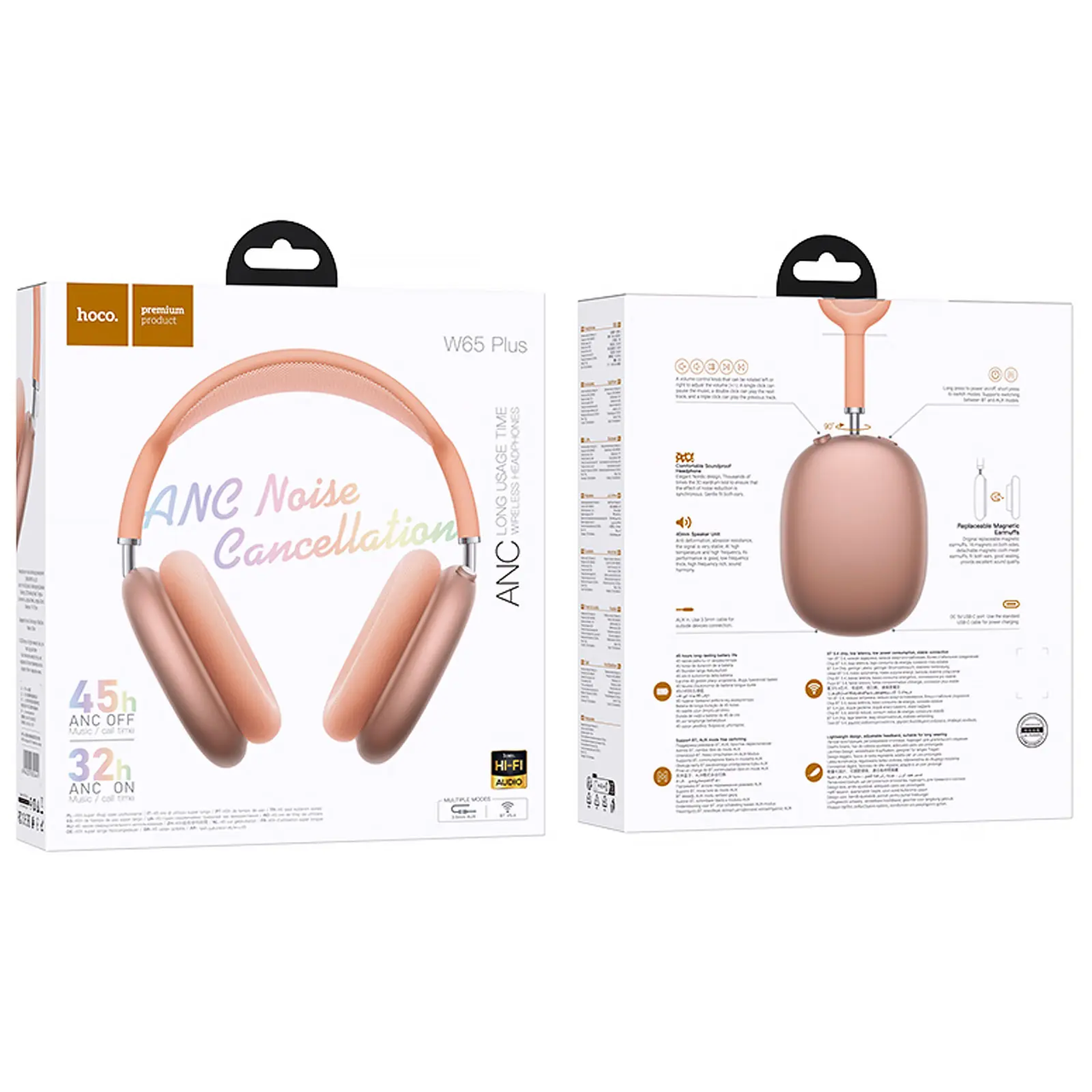 Наушники беспроводные Hoco Orange (W65) - фото 4