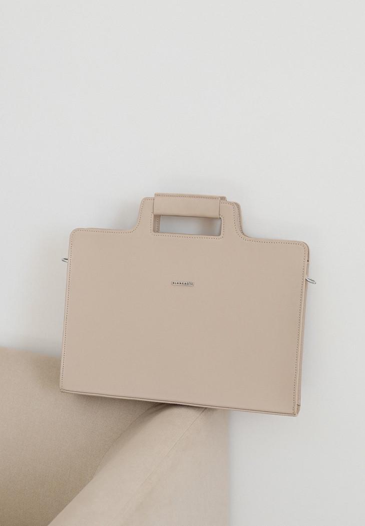 Женская сумка кожаная для ноутбука и для документов Светло-бежевый (A-027532) - фото 9 Женская сумка кожаная для ноутбука и для документов Светло-бежевый (A-027532) - фото 9