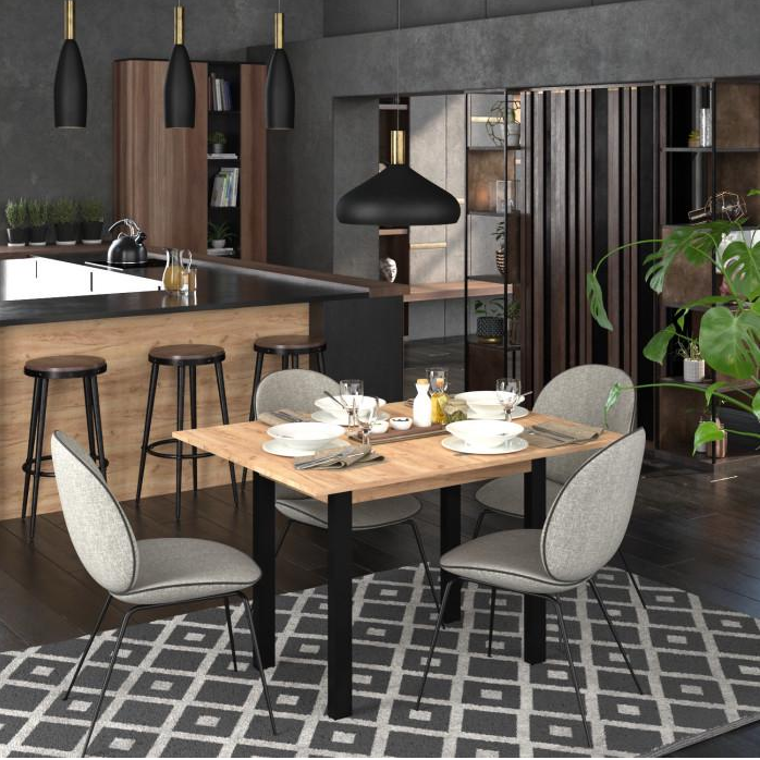 Стол-трансформер Knap Knap Gustus 120х90х73,5 см. Дуб крафт золотой - фото 6 Стол-трансформер Knap Knap Gustus 120х90х73,5 см. Дуб крафт золотой - фото 6