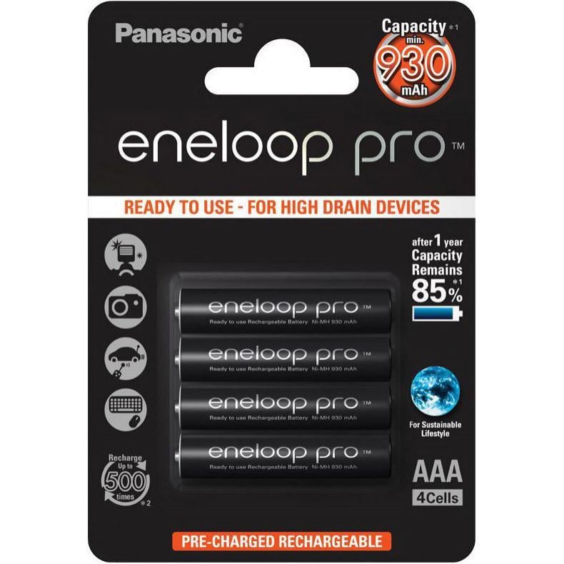 Аккумуляторы Panasonic Eneloop Pro NI-MH HR03/AAA 930 mAh 4 шт.