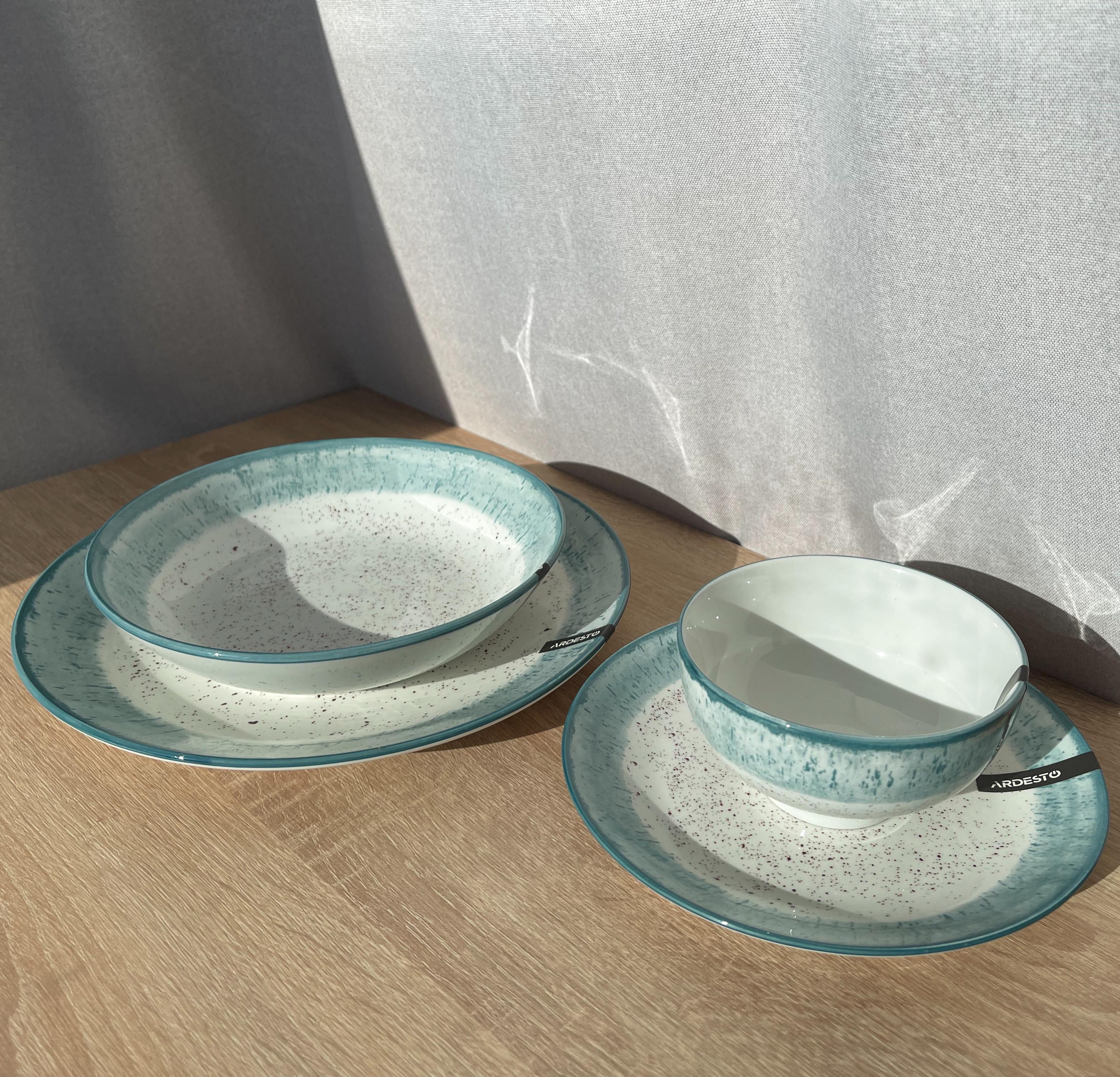 Столовий сервіз Ardesto Siena 4 предмети 1 персона порцеляна Біло-блакитний - фото 3 Столовий сервіз Ardesto Siena 4 предмети 1 персона порцеляна Біло-блакитний - фото 3