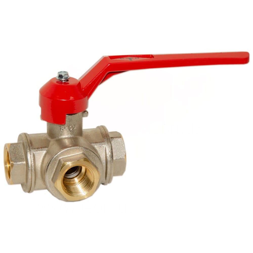 Кран шаровой трехходовой Bianchi Т-образный 1 1/4" ВВВ латунь (4253T0070F)