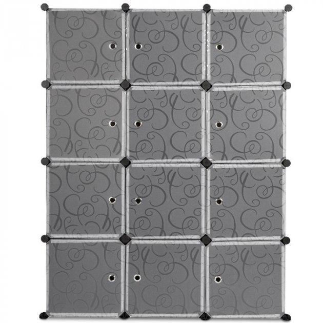 Складана шафа Storage Cube Cabinet МР 312-62 пластикова Чорний (8297533)