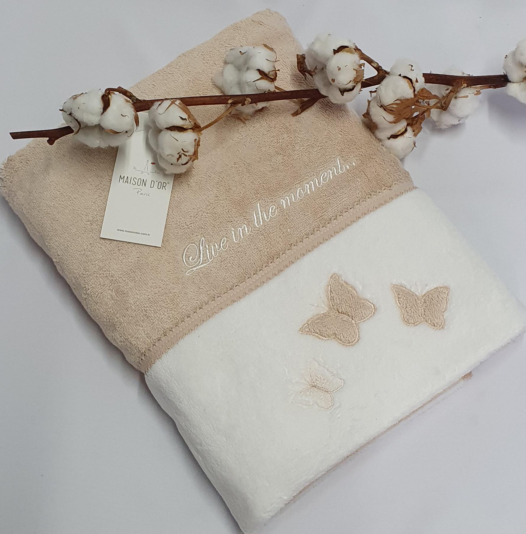 Полотенце Maison D'or Monique Butterfly 85x150 Ten Pudra (03MD31Cb08) - фото 1 Полотенце Maison D'or Monique Butterfly 85x150 Ten Pudra (03MD31Cb08) - фото 1