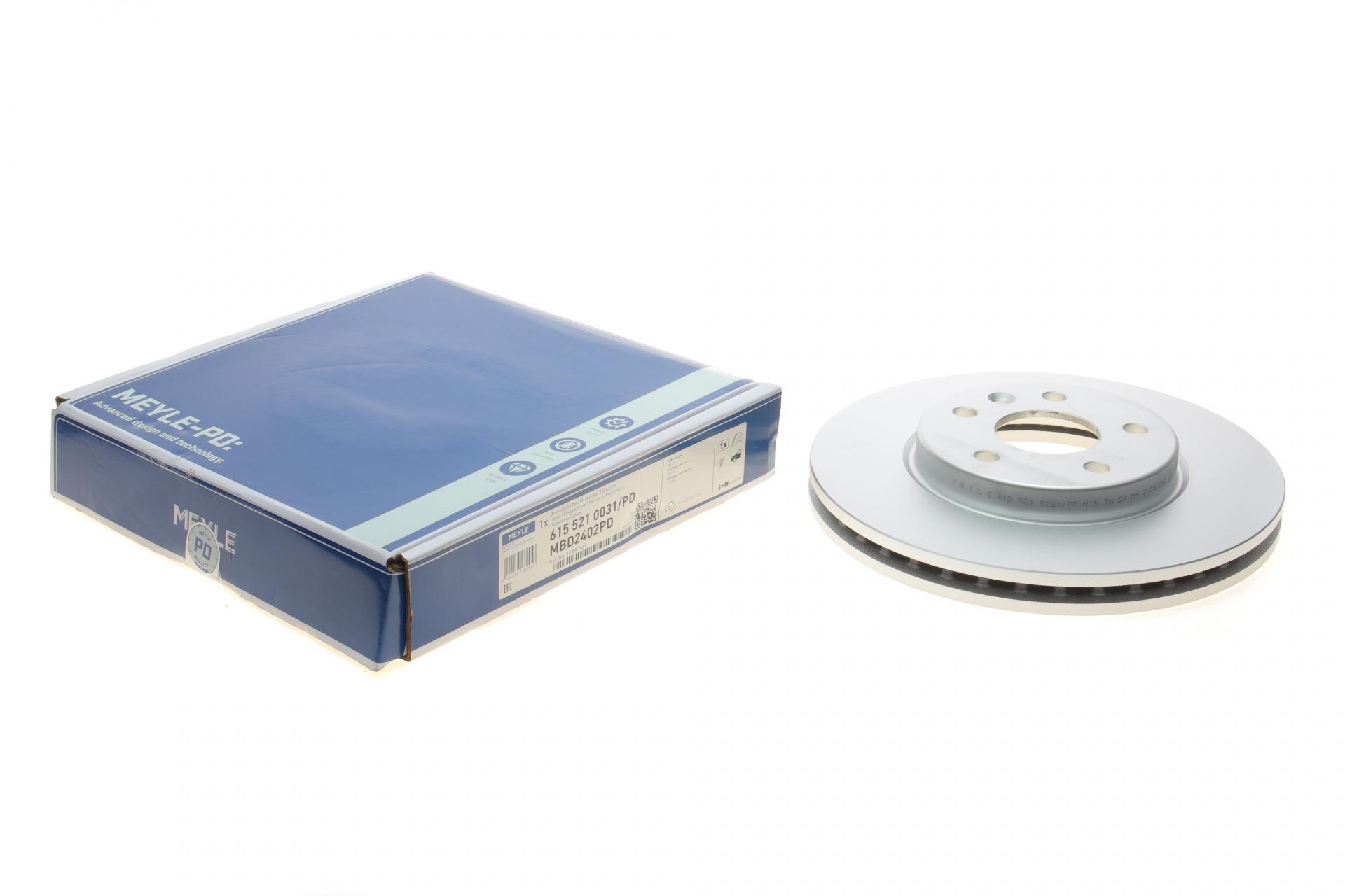 Диск тормозной передний Meyle для Opel Astra K 15-276x26 мм R15 (615 521 0031/PD)