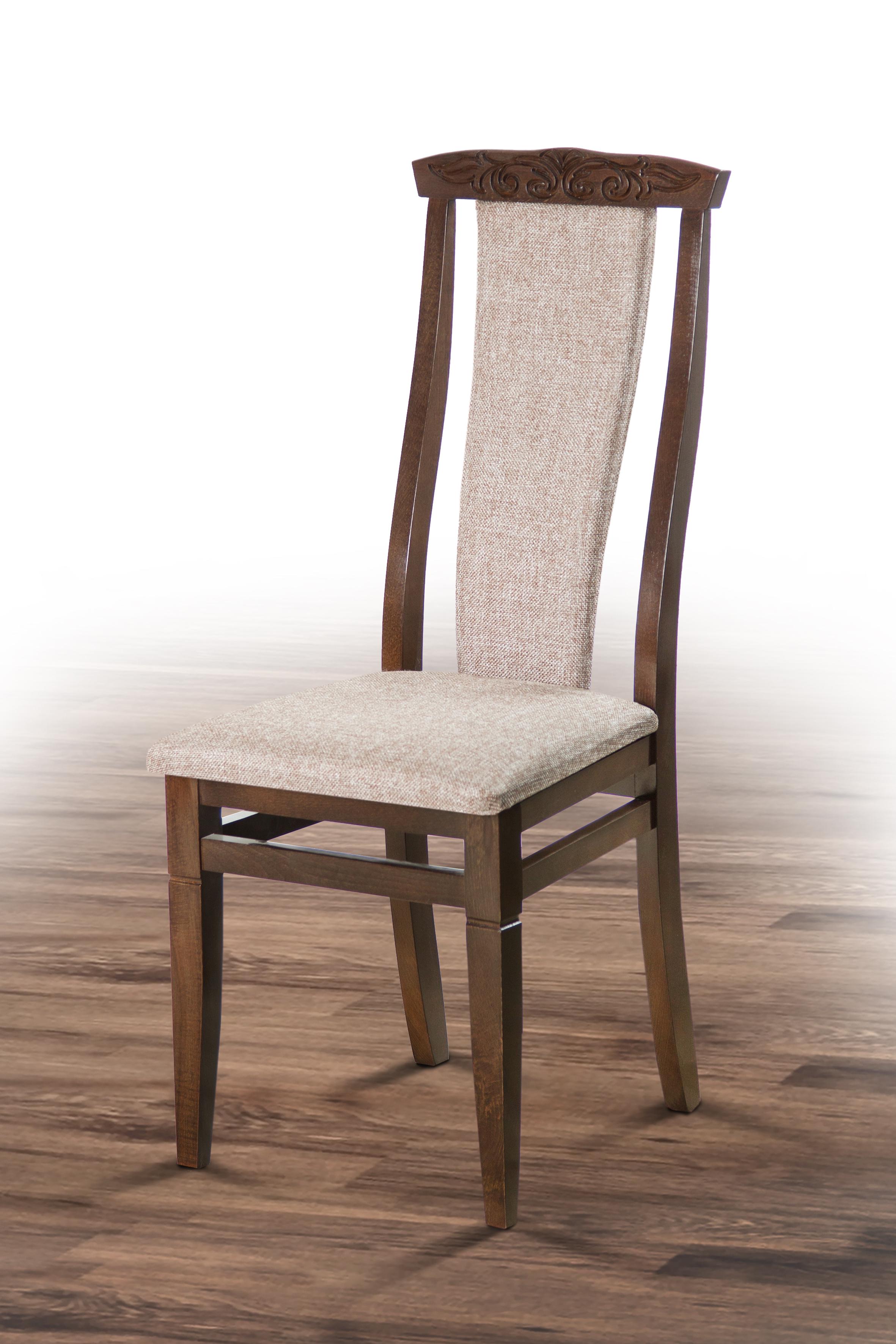 Кухонный стул Чумак Микс Мебель дерево/ткань Поло Браун Орех темый/Бежевый (А0051385)