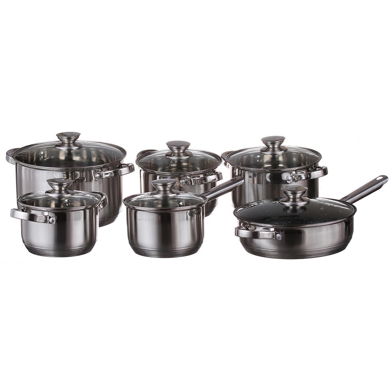 Набір каструль A-Plus нержавіюча сталь 12 пр. (2181)