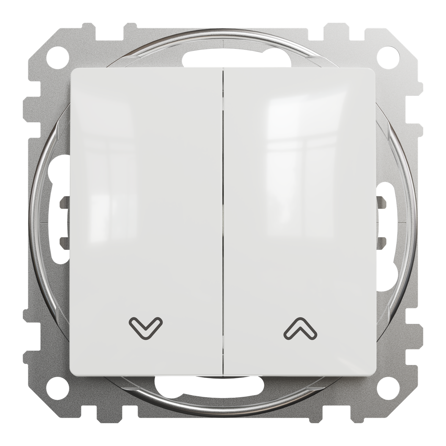 Выключатель для жалюзи Schneider Electric Sedna Design с электронной блокировкой Белый (SDD111104)