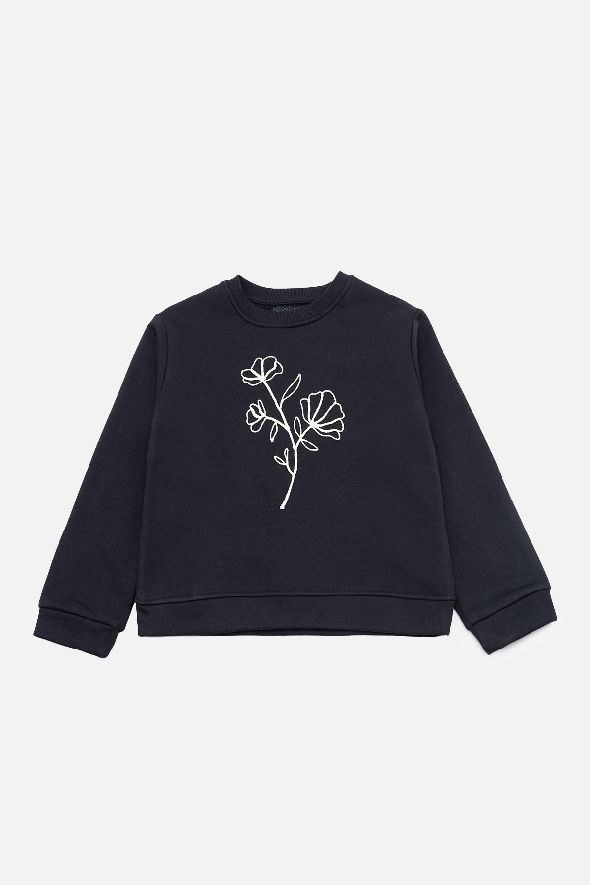 Свитшот для девочки ЦБ-00234644 152 см Черный (28576096)