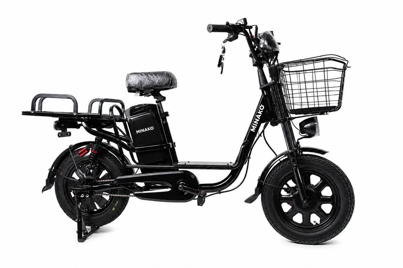 Електровелосипед Minako Monster 2500W 60V 36Ah вантажний багажник/сидіння зі спинкою