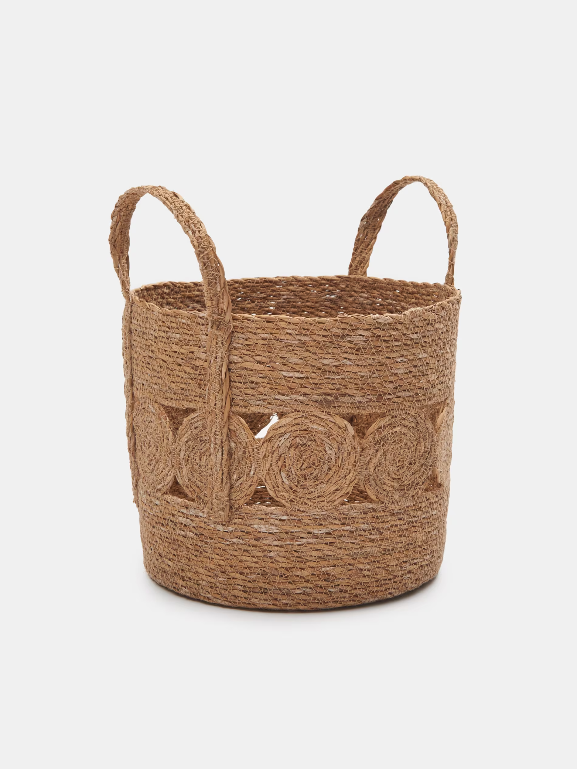 Кошик плетений кружечки 22х18,5 см (1024)