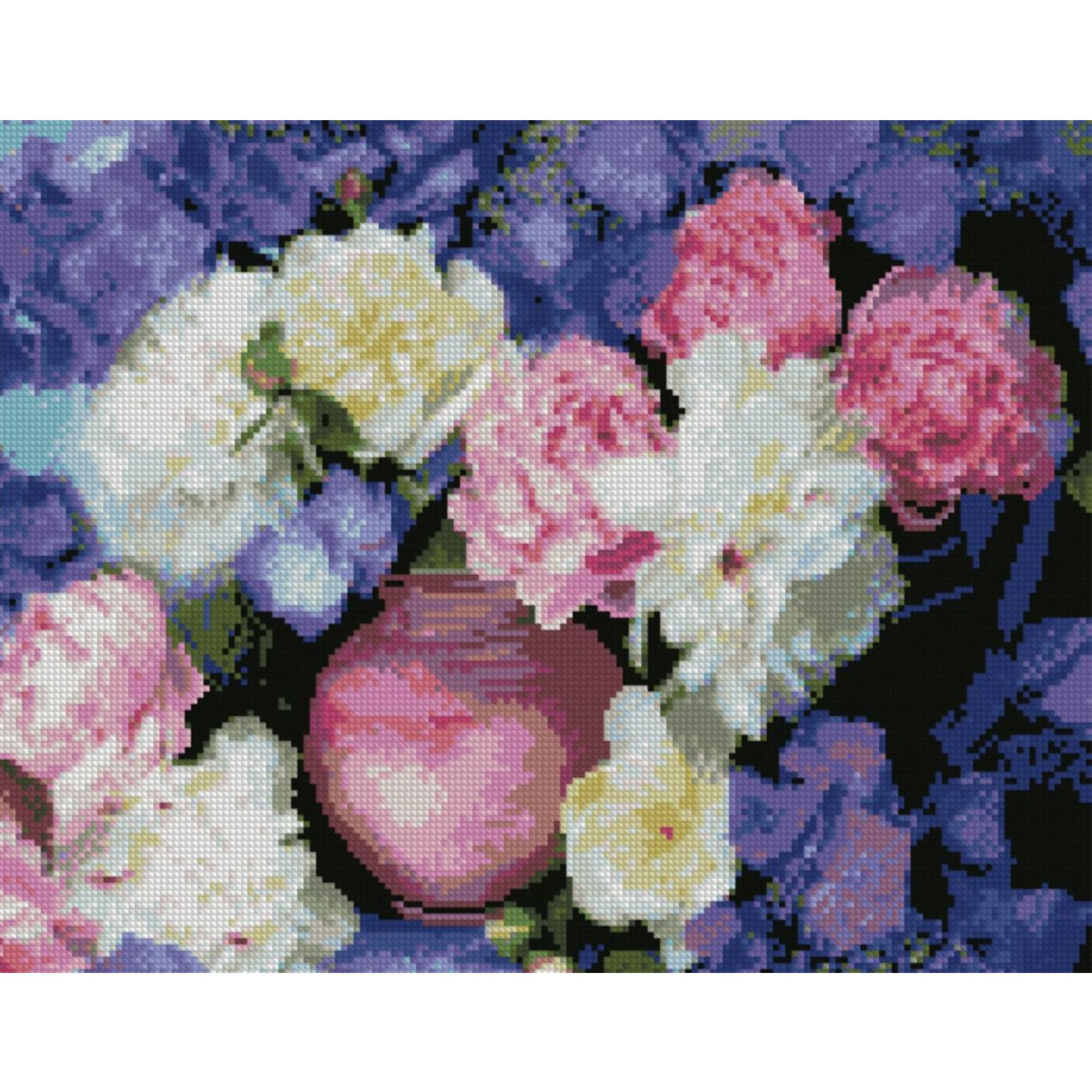 Алмазная мозаика Strateg Пионы в вазе 40х50 см (Str-FA40091)