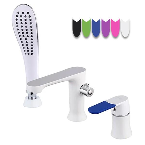 Смеситель на борт ванны Frap H34 F1134 на три отверстия Белый (102248) Смеситель на борт ванны Frap H34 F1134 на три отверстия Белый (102248)