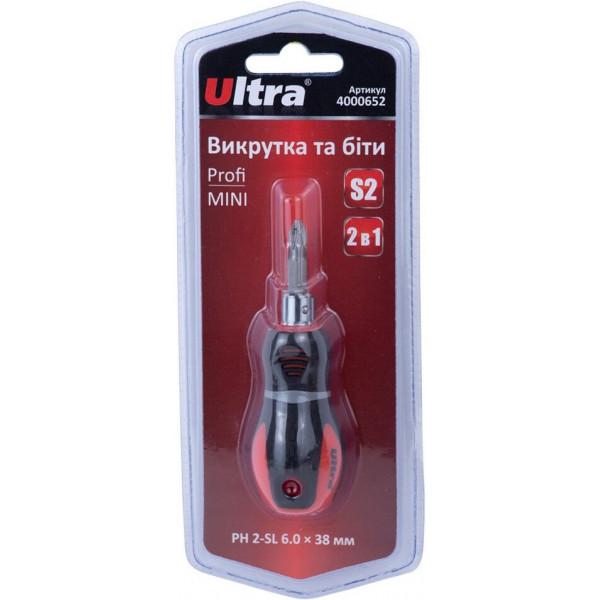 Викрутка Profi Ultra викрутка 2в1 MINI PH 2-SL 6.0 38 мм S2 (4000652) - фото 6