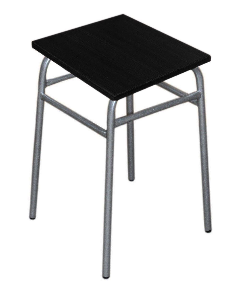 Табурет для столовых и кафе Классик без спинки Хром/Черный