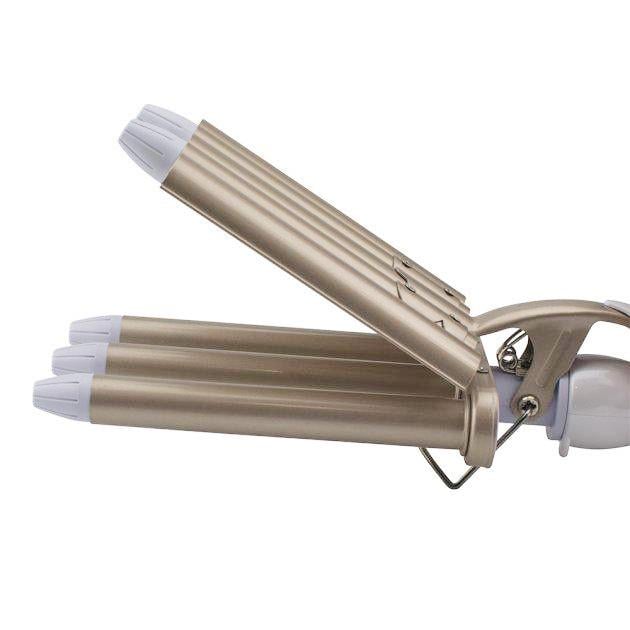 Плойка для завивки волос Geemy GM-2932 на пять волн 17 мм 45 W White/Gold (3_02993) - фото 3