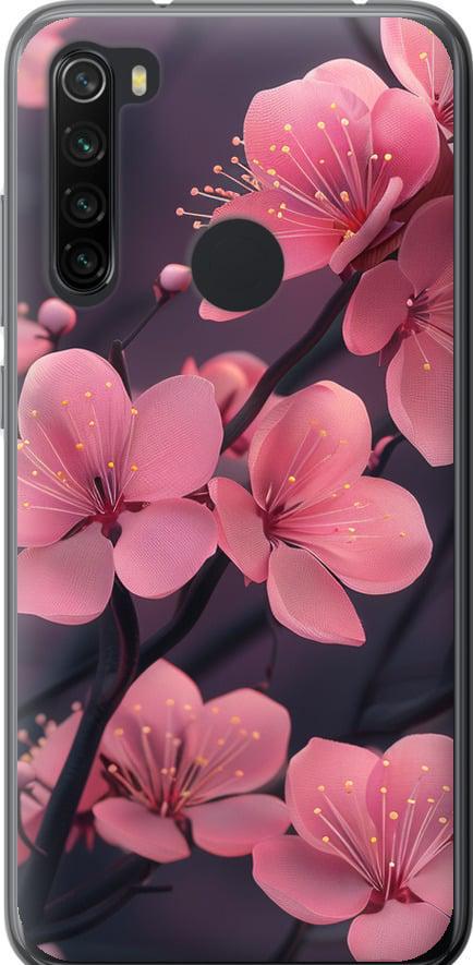 Чехол на Xiaomi Redmi Note 8 Пурпурная сакура (6075t-1787-42517)